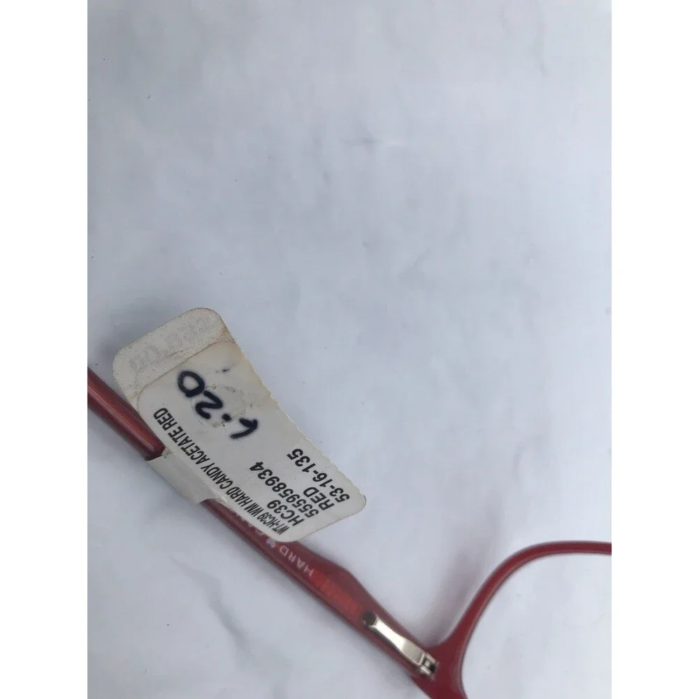 Hard Candy HC39 Acetate Red Plastic Full Rim Frame, Size 53-16-135